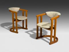 German Modern Occasional Chairs Tweed Beech Germany 1960s - 4470483