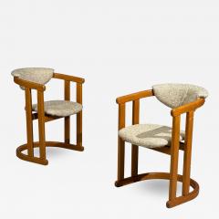 German Modern Occasional Chairs Tweed Beech Germany 1960s - 4475396