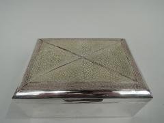 German Modern Silver and Shagreen Silver Box - 3757906