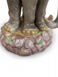 German Porcelain 3 Elephant Head Lamp - 4658047