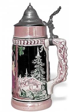 German Porcelain Beer Stein - 4407647