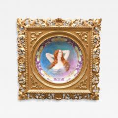 German Porcelain Charger Depicting a Young Maiden Circa 1900  - 4527088