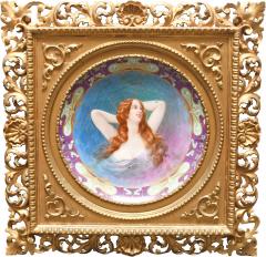 German Porcelain Charger Depicting a Young Maiden Circa 1900  - 4527089