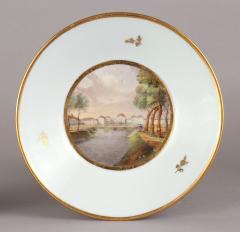 German Porcelain Topographical Cup and Saucer c 1800 - 1538358