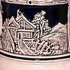 German Porcelain and Pewter Beer Stein - 4321310