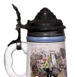 German Porcelain and Pewter Beer Stein - 4669781