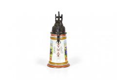 German Porcelain and Pewter Beer Stein - 4669786