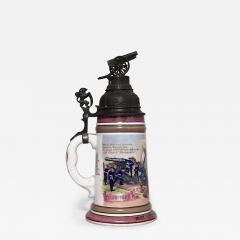 German Porcelain and Pewter Beer Stein - 4734485