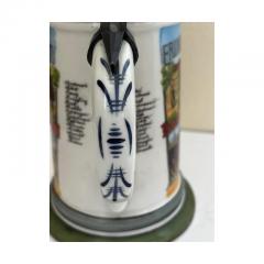 German Porcelain and Pewter Beer Stein - 4669802