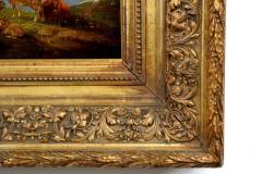 German School 19th Century Oil Painting of a Hiker in an Alpine Landscape - 4470175