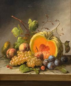 German School Still Life with Fruit and Melon  - 4791956