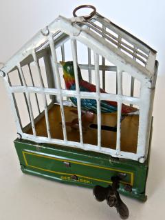 German Song Bird in Cage Toy Circa 1920 - 285724