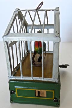 German Song Bird in Cage Toy Circa 1920 - 285725