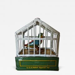 German Song Bird in Cage Toy Circa 1920 - 313444