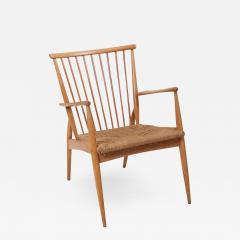 German Studio Lounge Chairs in Ash and Papercord - 893474
