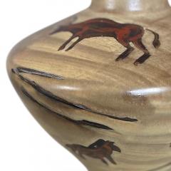 German Table Lamp with Cave Painting Design - 3496175