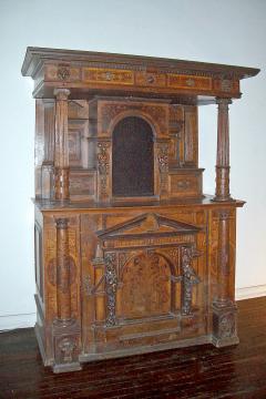 German or Swiss Late Renaissance Baroque 17th Century Inlaid Buffet Cabinet - 3143930