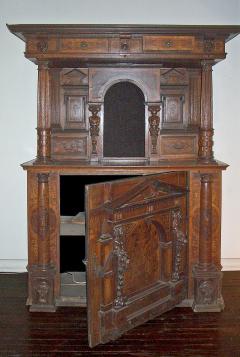 German or Swiss Late Renaissance Baroque 17th Century Inlaid Buffet Cabinet - 3143932