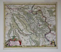 Germany West of the Rhine A Hand colored 18th Century Map by de Wit - 2777239