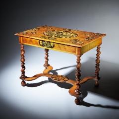 Gerrit Jensen 17th Century Charles II Olive Oyster Floral Marquetry Table Circa 1680 1690 - 3128163