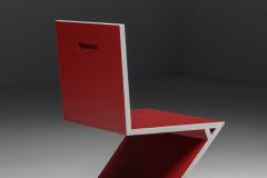 Gerrit Rietveld Gerrit Rietveld Red Laquer Zig Zag Chairs for Cassina - 2478877