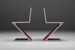 Gerrit Rietveld Gerrit Rietveld Red Laquer Zig Zag Chairs for Cassina - 2478892