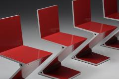 Gerrit Rietveld Gerrit Rietveld Red Laquer Zig Zag Chairs for Cassina - 2478894