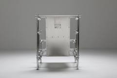 Gerrit Rietveld Postmodern Rietveld Style Chromed Metal Lounge Chair 1970s - 1311664