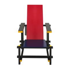 Gerrit Rietveld Red And Blue Chair Designed By Gerrit T Rietveld For Cassina - 2475578