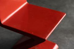 Gerrit Rietveld Zig Zag Style Fiberglass Chair Italy 1970s - 4577842