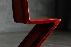 Gerrit Rietveld Zig Zag Style Fiberglass Chair Italy 1970s - 4577869
