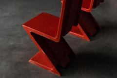 Gerrit Rietveld Zig Zag Style Fiberglass Chair Italy 1970s - 4577876