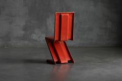 Gerrit Rietveld Zig Zag Style Fiberglass Chair Italy 1970s - 4577877