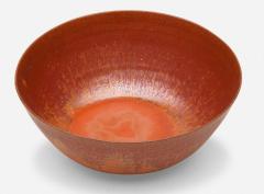 Gertrud Otto Natzler Gertrud and Otto Natzler Bowl Earthenware with Flame Red Mat Glaze 1945 - 4647650