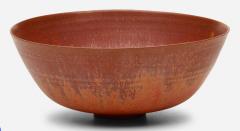Gertrud Otto Natzler Gertrud and Otto Natzler Bowl Earthenware with Flame Red Mat Glaze 1945 - 4647651
