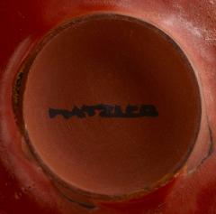 Gertrud Otto Natzler Gertrud and Otto Natzler Bowl Earthenware with Flame Red Mat Glaze 1945 - 4647655