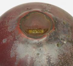 Gertrud Otto Natzler Otto Natzler and Gertrud Natzler Rare Form Round Bottle with Flange 1974 - 4544036