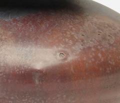 Gertrud Otto Natzler Otto Natzler and Gertrud Natzler Rare Form Round Bottle with Flange 1974 - 4544039