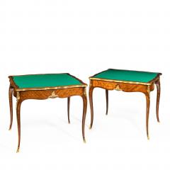 Gervais Durand Pair of kingwood card tables by G Durand - 754488