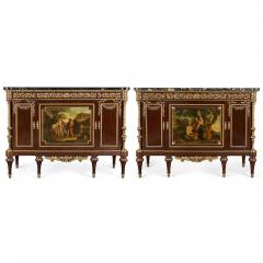 Gervais Maximilien Eug ne Durand Pair of French antique Vernis Martin commodes by Durand - 4051396