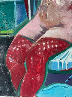 Getty Bisagni ABSTRACT SURREALIST NUDE WITH RED STOCKINGS PAINTING BY GETTY BISAGNI - 2124699