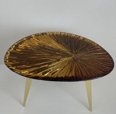 Ghir Studio Ambra Coffee Table Amber Cristal and Brass by Ghir Studio - 3213537