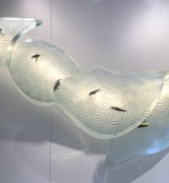 Ghir Studio Boa Hand engraved Crystal Wall Light Sculpture by Ghir Studio - 3301454