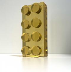 Ghir Studio Brick Contemporary Handmade Crystal Sculpture by Ghir Studio - 3240635