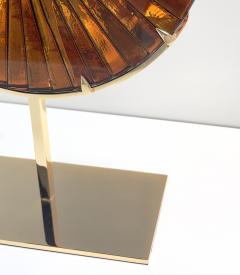 Ghir Studio Bronze Eye Hand engraved Glass Sculpture and Gold plated Brass by Ghir Studio - 3252545