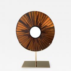 Ghir Studio Bronze Eye Hand engraved Glass Sculpture and Gold plated Brass by Ghir Studio - 3272374