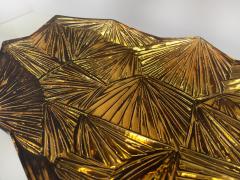 Ghir Studio Contemporary Amber Artistic Bowl Amber and Gold Crystal by Ghir Studio - 4202157