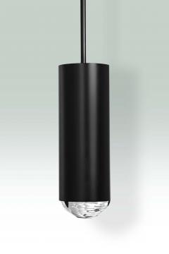 Ghir Studio Contemporary Black Brass Pendant with Crystal Gem by Ghir Studio - 3233666