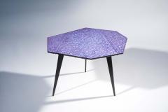 Ghir Studio Contemporary Velluto Coffee Table blue Crystal and Black Brass by Ghir Studio - 4202182