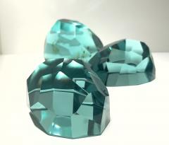 Ghir Studio Gems Set of Three Aquamarine Crystal Sculptures by Ghir Studio - 3233618
